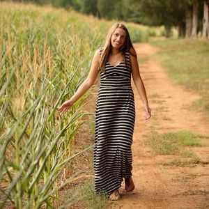 Anthropologie Striped Maxi Sun Dress